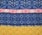 Blue-Yellow-Multi Moroccan Stripe Printed Poly Chiffon Woven Fabric By the Yard